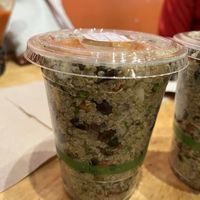 Take away options such as salad and quinoa with beans  at Middle Way Cafe in Anchorage