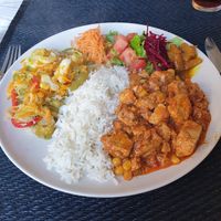 Strogonoff de tofu at Anjo Verde in Braga