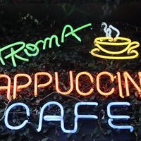 sign at Aroma Coffee & Tea in Studio City
