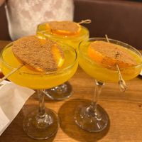 Mimosa cocktails   at Benedict - Sderot Rothschild in Tel Aviv