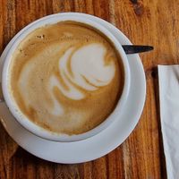 The cappuccino was pretty good. It's on the weaker side, so ask for a double shot if you're a caffeine-fiend like me 😄 at Benedict - Sderot Rothschild in Tel Aviv