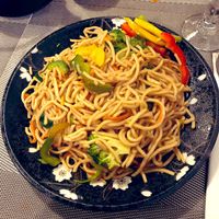 Soba with vegetables at Little Korea in Troyes