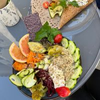 Veggie bowl & galette de sarasin at Fragrant Delice in Corsica