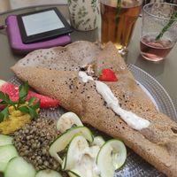Galette - option vegan at Fragrant Delice in Corsica