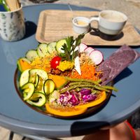 Veggie bowl at Fragrant Delice in Corsica