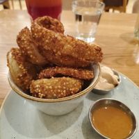 Quinoa onions rings at Fresh Kitchen & Juice Bar in Toronto
