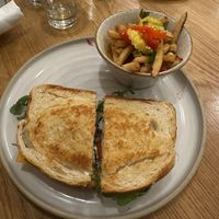 Avocado Grilled Cheese and Dragon Friess  at Fresh Kitchen & Juice Bar in Toronto