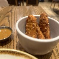 I would have skipped the side of ‘crispy chicken’ as it was just nuggets  at Fresh Kitchen & Juice Bar in Toronto