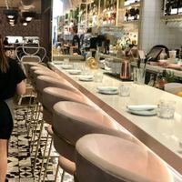 Stylish bar at Fresh Kitchen & Juice Bar in Toronto