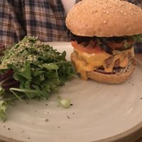Beyond meat burger, soo delicious  at Fresh Kitchen & Juice Bar in Toronto