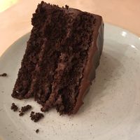 Double chocolate fudge cake at Fresh Kitchen & Juice Bar in Toronto