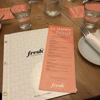 Happy hour! at Fresh Kitchen & Juice Bar in Toronto