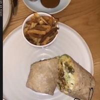 7 Layer Burrito with Fries at Fresh Kitchen & Juice Bar in Toronto