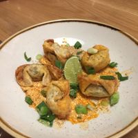 Crispy dumplings at Fresh Kitchen & Juice Bar in Toronto