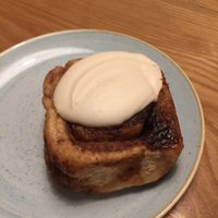 Cinnamon bun at Fresh Kitchen & Juice Bar in Toronto