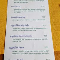 11/17/18 Veggie menu at Elvi's Kitchen in San Pedro
