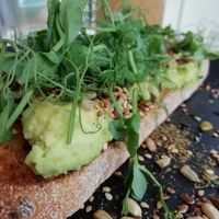 Avo toast at Short + Stout in Chester