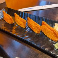 Four pieces of fried tofu at Tony's Sushi in Ocala