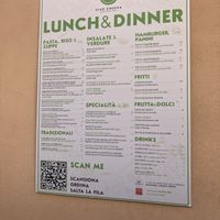 Menu  at Ciao Checca in Rome
