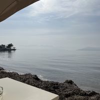 View from our table  at To Dromaki in Aegina