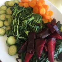 Steamed seasonal vegetables  at To Dromaki in Aegina