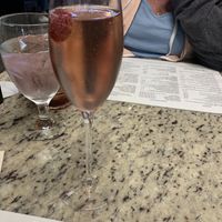 Sparkling sunrise cocktail  at Restaurant O in Coos Bay