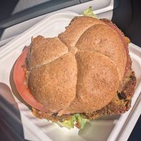 Curried Chickpea Walnut Burger at The Cornerstone in Guelph