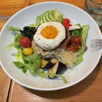 Vegan loco moco rice place is really good   at Mr. Farmer - Midtown Hibiya in Tokyo