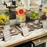 4 free infused waters  at Mr. Farmer - Midtown Hibiya in Tokyo