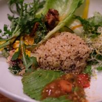 Vegan taco rice with deep fried soy meat at Mr. Farmer - Midtown Hibiya in Tokyo