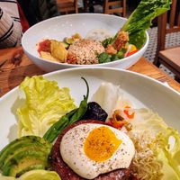 Loco Moco (vegan) & Taco rice bowl (vegan) at Mr. Farmer - Midtown Hibiya in Tokyo