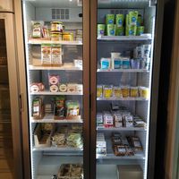 Vegan cheeses and meats at Spidsroden in Copenhagen