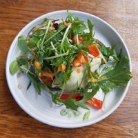 Starter without the bean puree as they had ran out. The staff did check I still wanted it first. at The Cosy Club in Liverpool