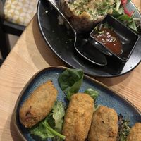 Tortilla and mushroom croquetas  at Lola's Tapas Restaurant in Bournemouth