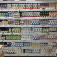 Vegan milk  at BioJu in Tirana