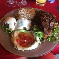 The delicious veggie platter! at La Bekaa in Chinon