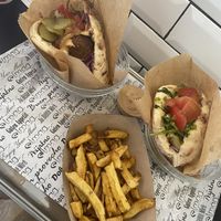 Falafel wraps and fries   at Daddy Cool in Split