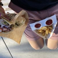 Falafel pita with fries 😍 at Daddy Cool in Split