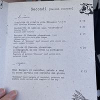 Menu at Aurora in Lezzeno