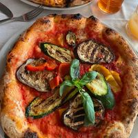 Pizza vegetariana without mozarella  at Aurora in Lezzeno