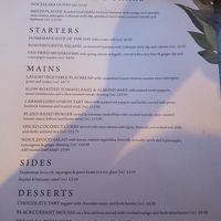 Vegan menu June 2019 at The Royal Saracens Head in Beaconsfield