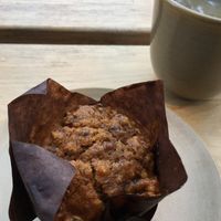 The famed pumpkin muffin at Good Earth Coffeehouse in Banff