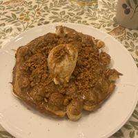 Biscoff waffle   at The Good Heart - Tibetan Memories in Frome