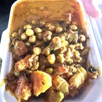 Mixed curries, Dahl and rice meal   at The Good Heart - Tibetan Memories in Frome