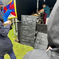Menu at vegan camp out   at The Good Heart - Tibetan Memories in Frome