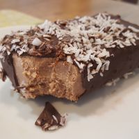 Amazing cacao and banana raw vegan ice cream ❤ at La Milpa in Orgiva