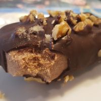 Raw vegan banana and cacao ice cream at La Milpa in Orgiva