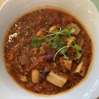 Chunky tomato & quinoa soup with tofu  at Buchanan Bistro in Banchory