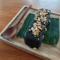 Sweet chocolate treat at Roots Plant-Based Cafe in Da Nang