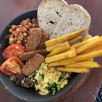 The full English breakfast!   at Roots Plant-Based Cafe in Da Nang